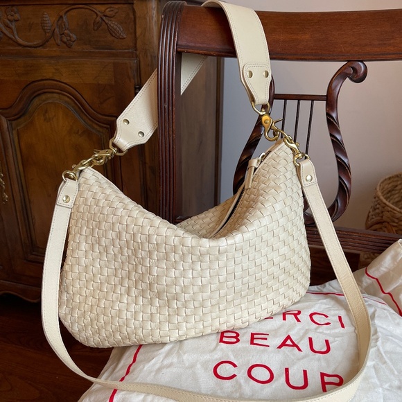 Clare V. Handbags - Clare V Moyen Messenger Bag - White Cream / Buttercream